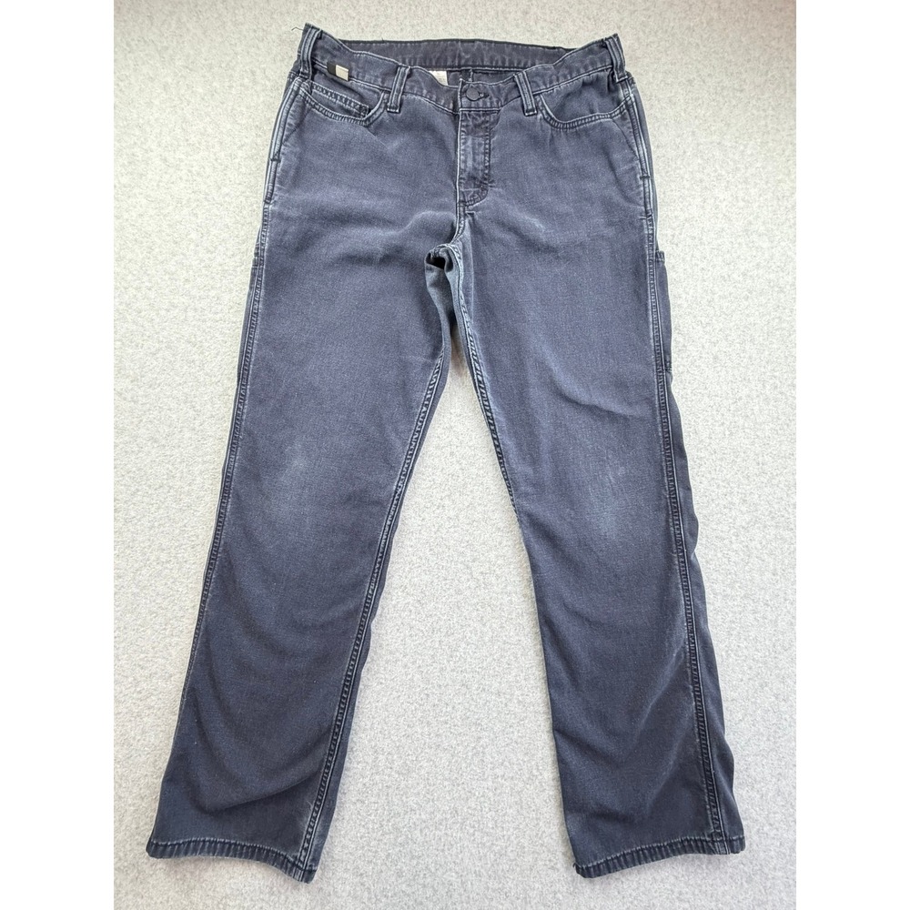 Carhartt Women 12 Regular FR Flame Resistant Canvas Workwear Pants Navy